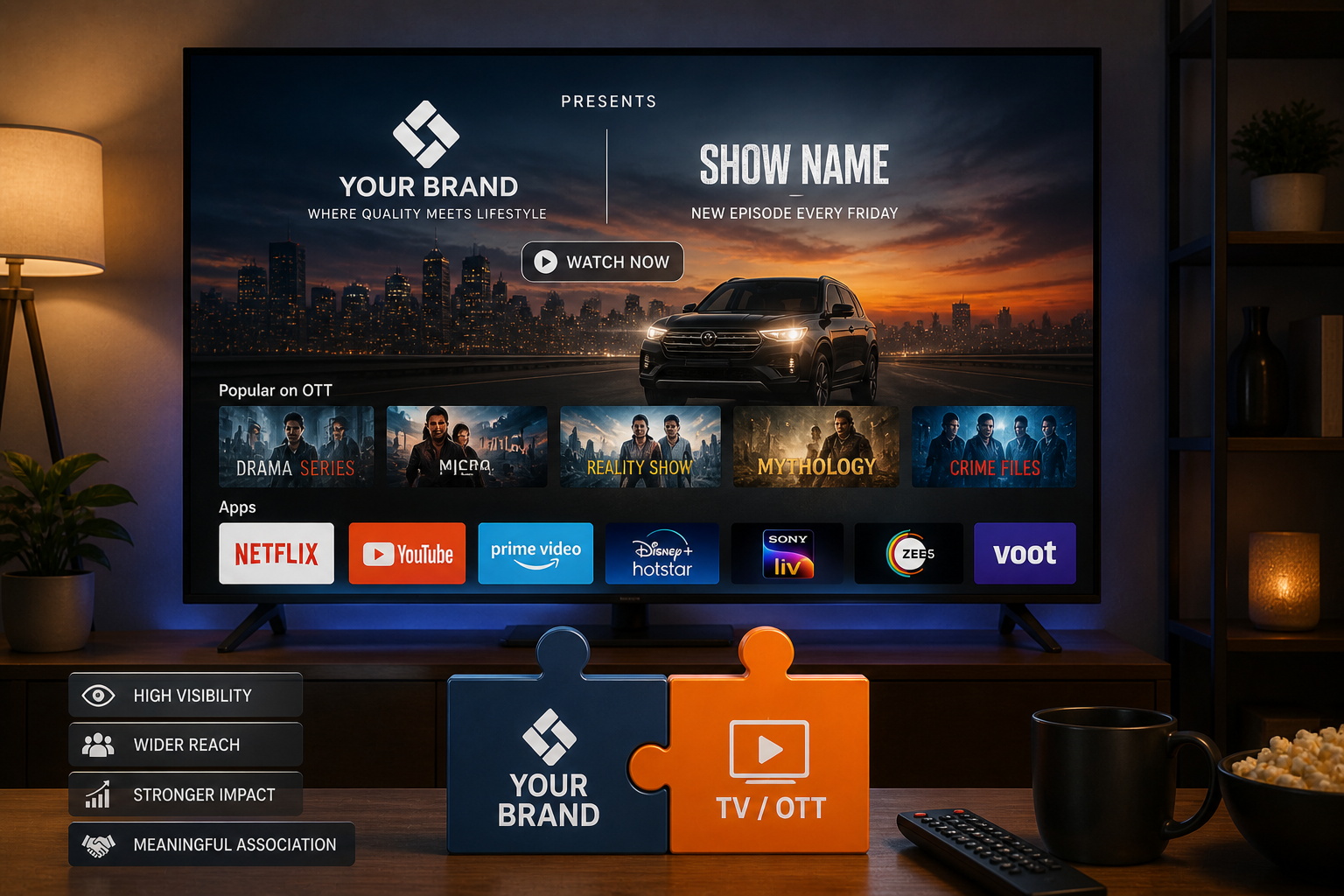 TV and OTT Brand Integration Services in India